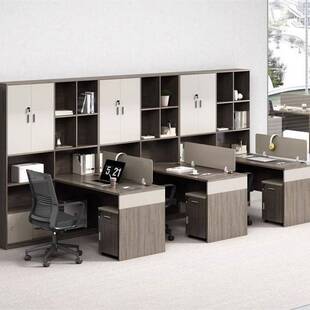 厂家职员办公桌桌椅组合人事前台2 6人位卡座老板财务电脑桌