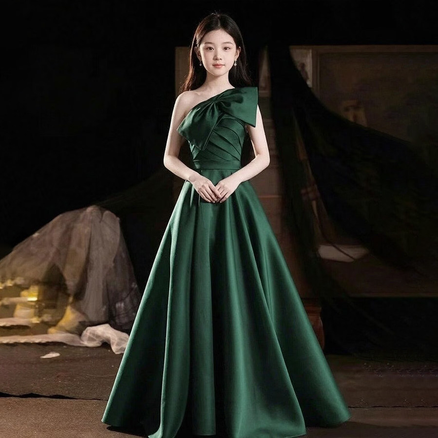 女童晚礼服高端轻奢主持人演出服图片