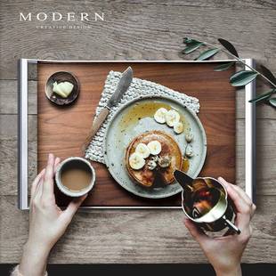德国MODERN轻奢胡桃木北欧简约家用托盘收纳盘乔迁礼品ins样板房