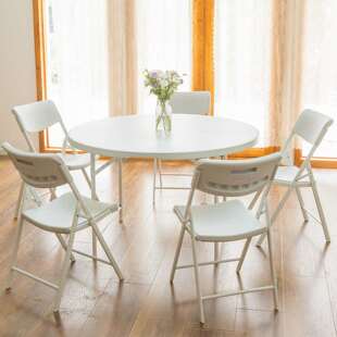 165折叠圆桌 外贸简易饭馆家用吃饭户外聚餐桌野炊饭店折叠圆桌子