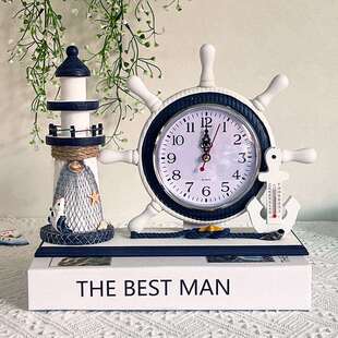 地中海钟表静音家用台式座钟创意时钟摆台摆放式桌面摆件客厅卧室