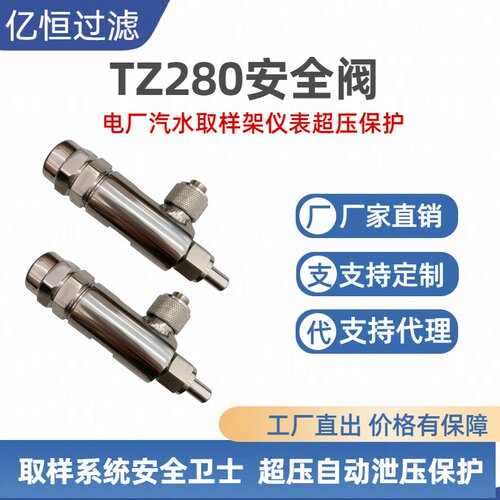 亿恒过滤-安全保护阀TZ280安全阀GN22电厂取样架仪表不锈钢保护阀