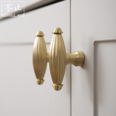 不止黄铜厨门小拉手明装衣柜欧美式橱柜北欧抽屉现代简约柜门把手