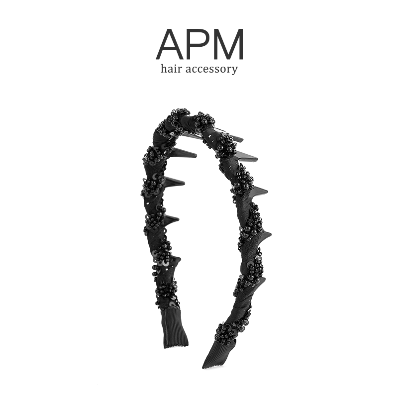 APM新款琉珠绮梦法式齿梳发箍轻发卡奢气质高级感发饰女礼盒装