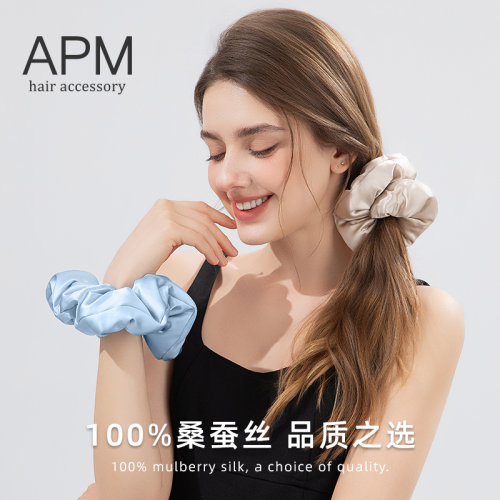 APM真丝大肠发圈不勒发高级感