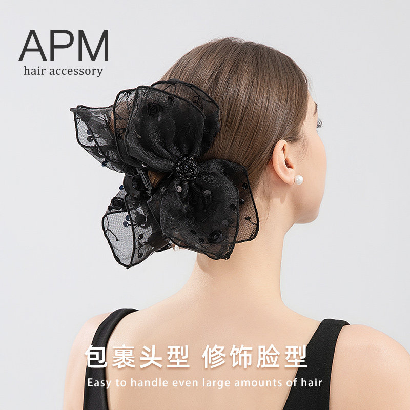 APM抓夹女高级感2026新款巨好看发夹后脑勺夹子盘发头饰独特漂亮