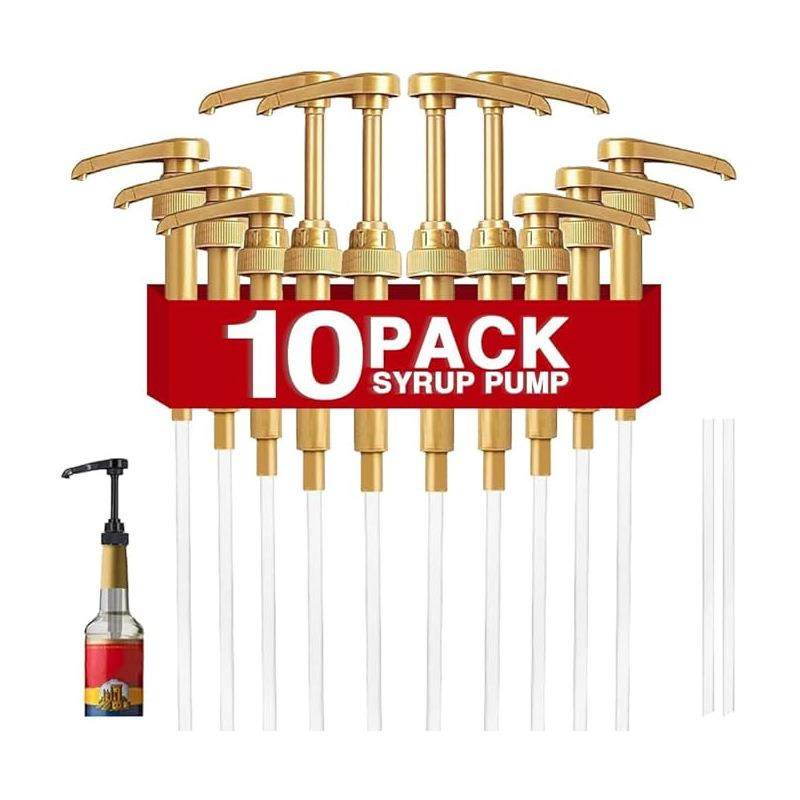 新款28牙泵头糖浆定量泵头莫林糖浆咖啡果浆跨境按压嘴糖浆泵