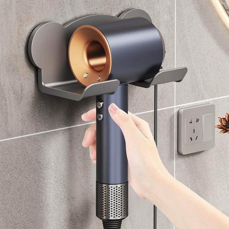 跨境吹风机置物架免打孔卫生间浴室电吹风收纳挂架壁挂风筒支架子