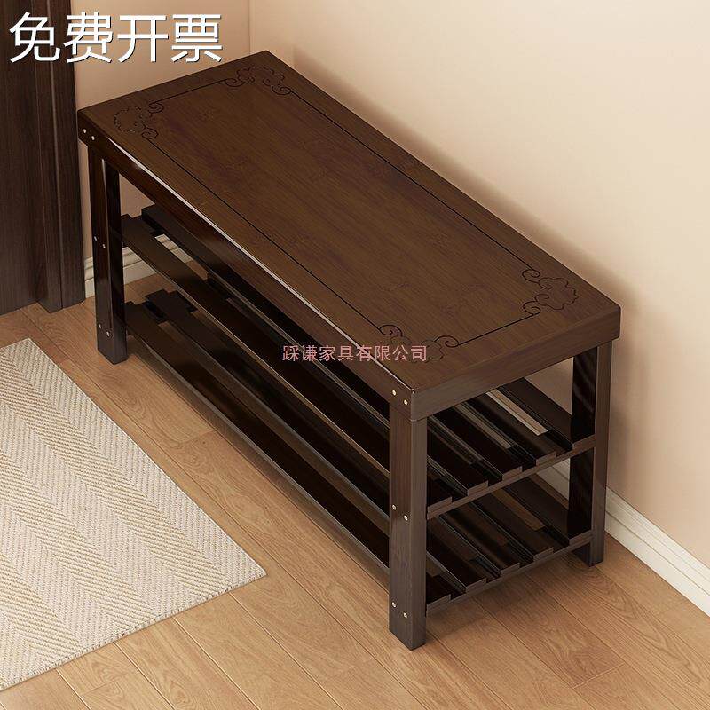 进门可坐实木鞋架长条凳子换鞋凳门口家用鞋柜坐凳一体入户穿鞋凳