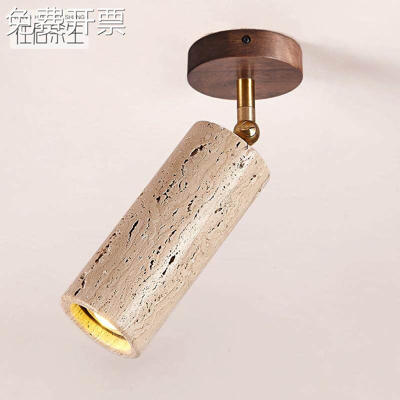 中古vintage侘寂风玄关过道led射灯复古无主灯客厅明装筒灯