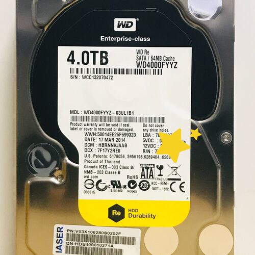 议价数据企业级黑，WD4000FYYZ，4T黑，