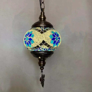 土耳其复古创意手工马赛克灯具泰C式咖啡厅餐厅吧台走廊装饰小吊
