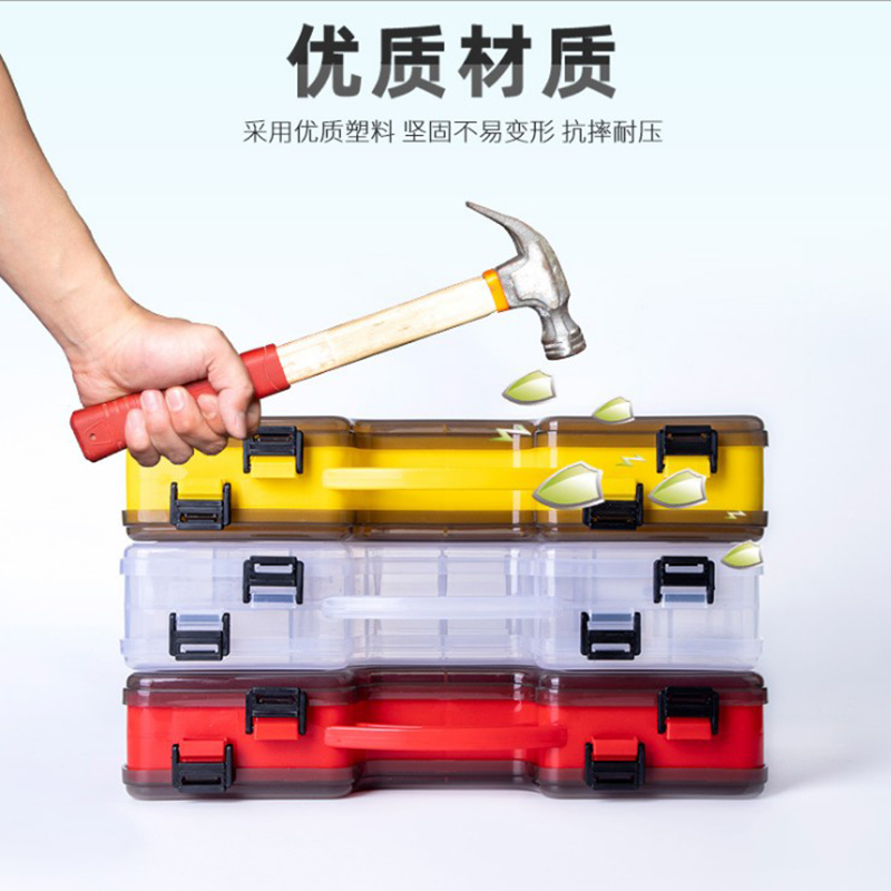 双层收纳盒路亚饵盒m米诺铅笔多层多功能假饵盒矶钓盒 工具箱海钓