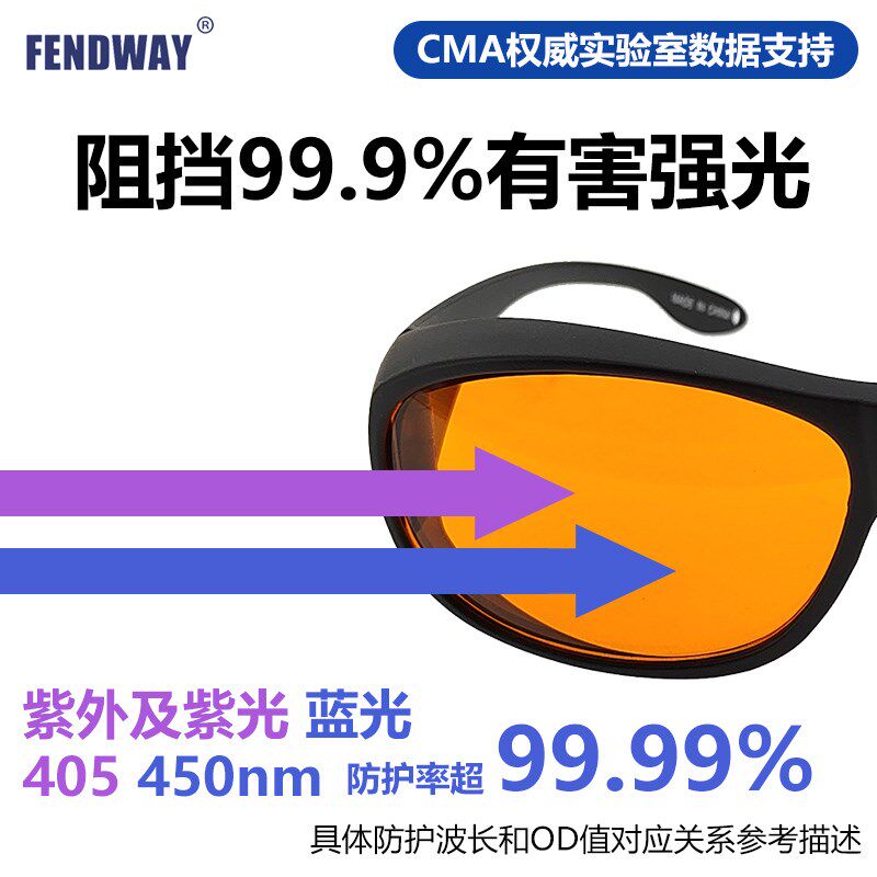 紫外线防护眼镜UV眼睛术后护目防蓝光激光辐射消毒灯牙Z科口腔固