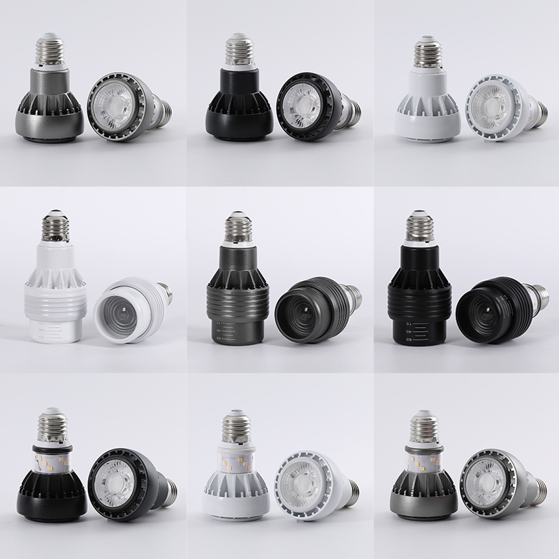 LED调焦射灯E27螺口r高显指餐饮聚光侧发光灯泡饭厅火锅店变焦射