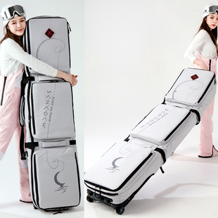 XXX滑雪板包带轮单板包带轮双板包滑雪滚轮包双板雪.板包可托运