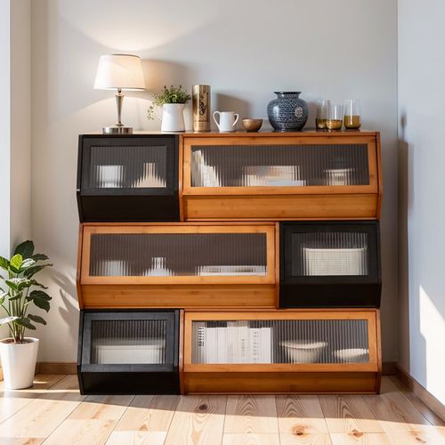 收纳柜抽屉d式楠竹家用储物柜卧室多层五斗柜客厅落地床头置物柜