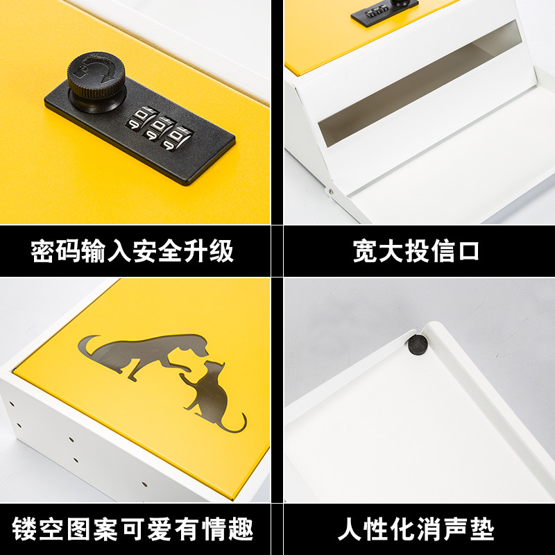 信箱家用挂墙室外防雨创意u不锈钢意见箱带锁信件报纸邮筒快递小