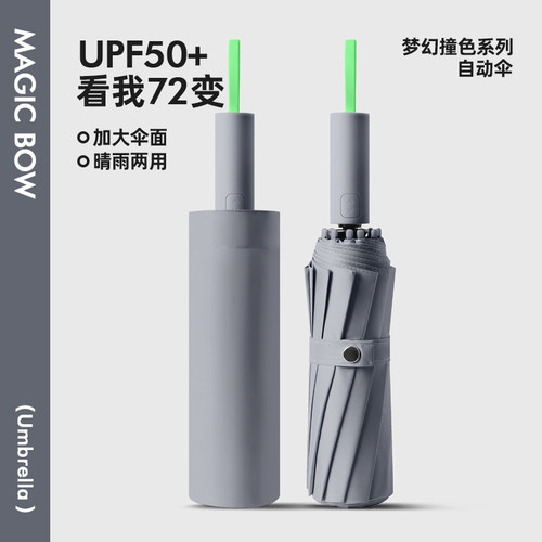 72骨全自动遮阳伞防晒太阳伞晴雨两用女K折叠大号男士雨伞结实抗