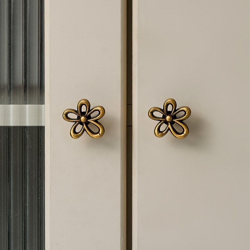 岛铜把手衣e柜门抽屉柜复古风格纯铜青铜单孔家具法国黄铜小把手