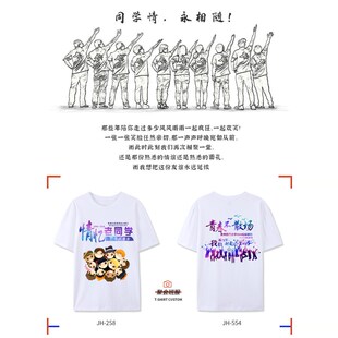 工作V衣服印log 班服diy团体polo衫 定制t恤圆领纯棉广告文化衫 短袖