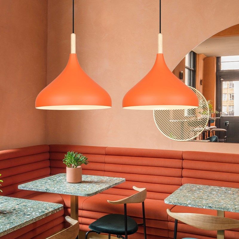 工业风橙色创意锅盖吊灯餐厅卡座餐饮店J餐桌火锅店饭店铺商用灯,家装灯饰光源,酒店/宴会厅/餐饮吊灯,淘宝优惠券,粉丝福利购,淘宝优惠卷