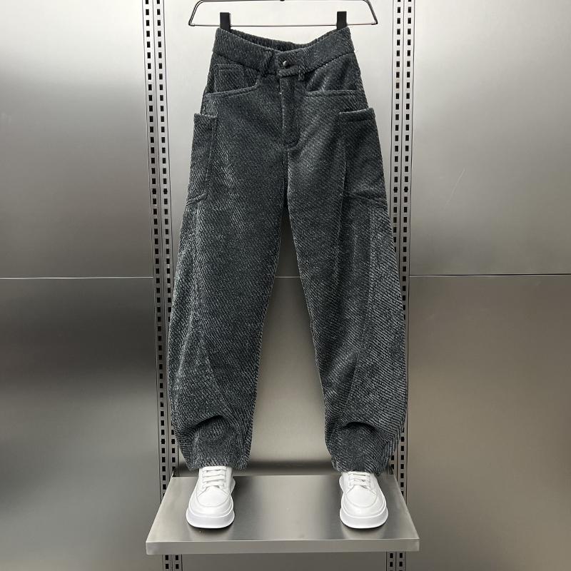 秋冬2024痞帅美式休闲弯刀裤