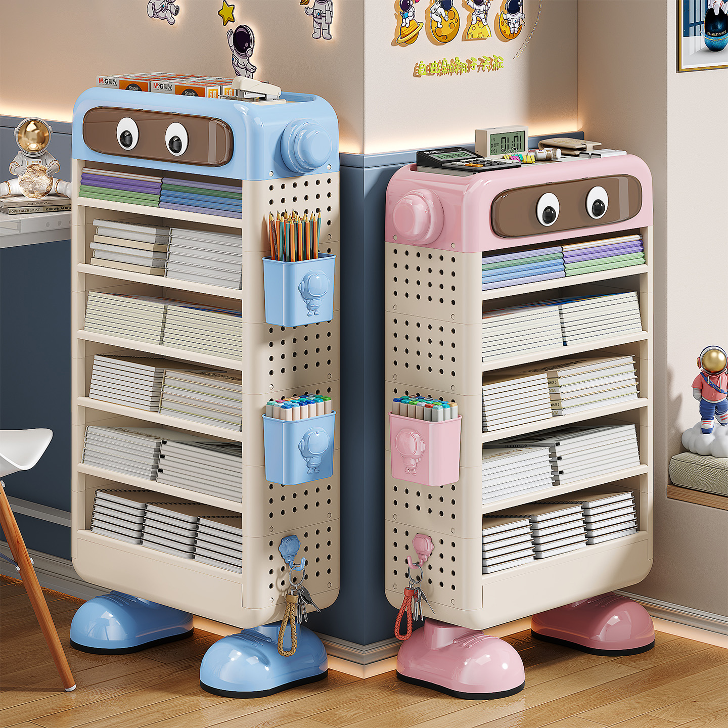 儿童书架落地置物架多层不占空间书本储物架简易绘本架子学生家用