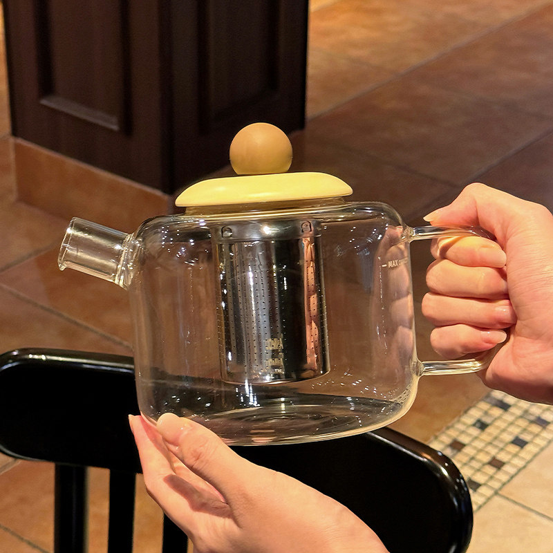 元气水壶耐高温大容量高颜值泡花果茶带茶漏养生高硼硅玻璃冷水壶