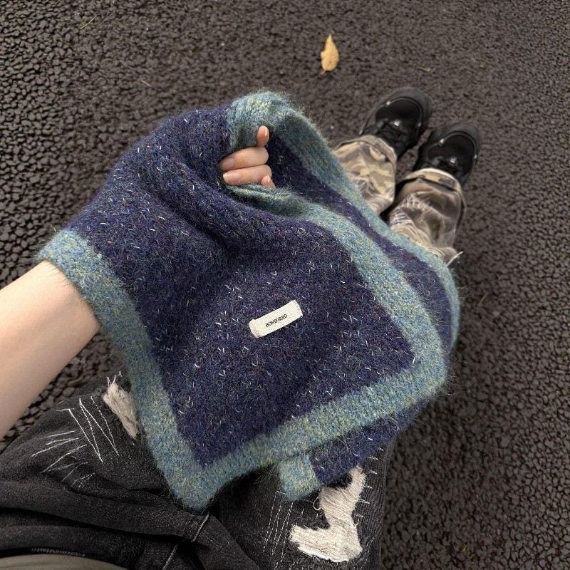 羊毛围脖围巾女外搭围脖护颈高端大气上档次新款长条女士搭配复古