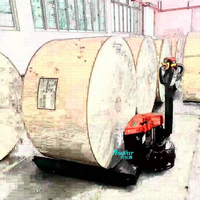 hoular好拉1.5吨纸筒叉车圆形电缆线叉车全电动搬运车自动纱辊车