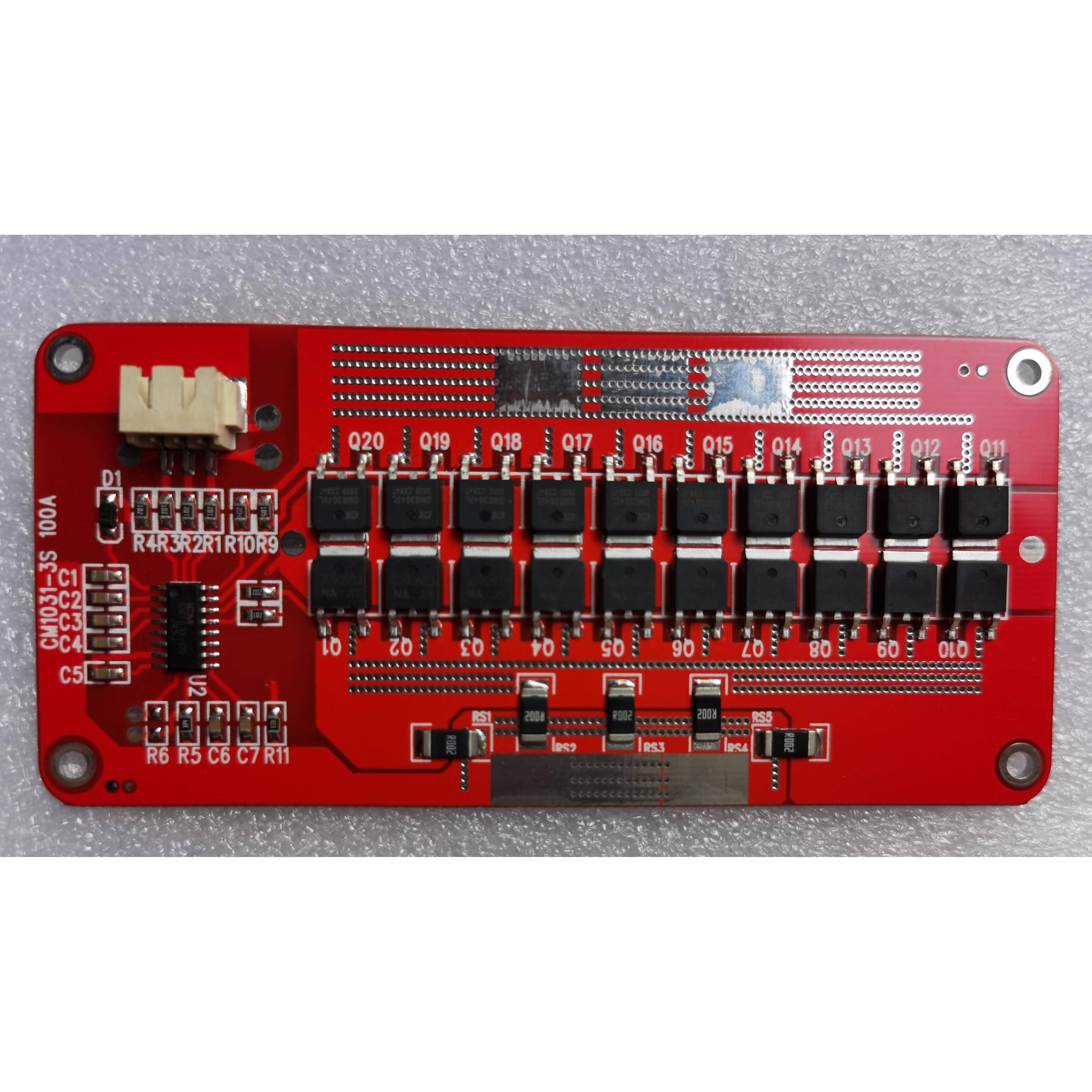 60AH100AH120A12V逆变器18650锂电池过冲过流过放充电3/4串保护板