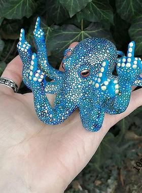 鄙视你的克苏鲁 夜光章鱼装饰摆件创意家居恶搞庭院树脂工艺品