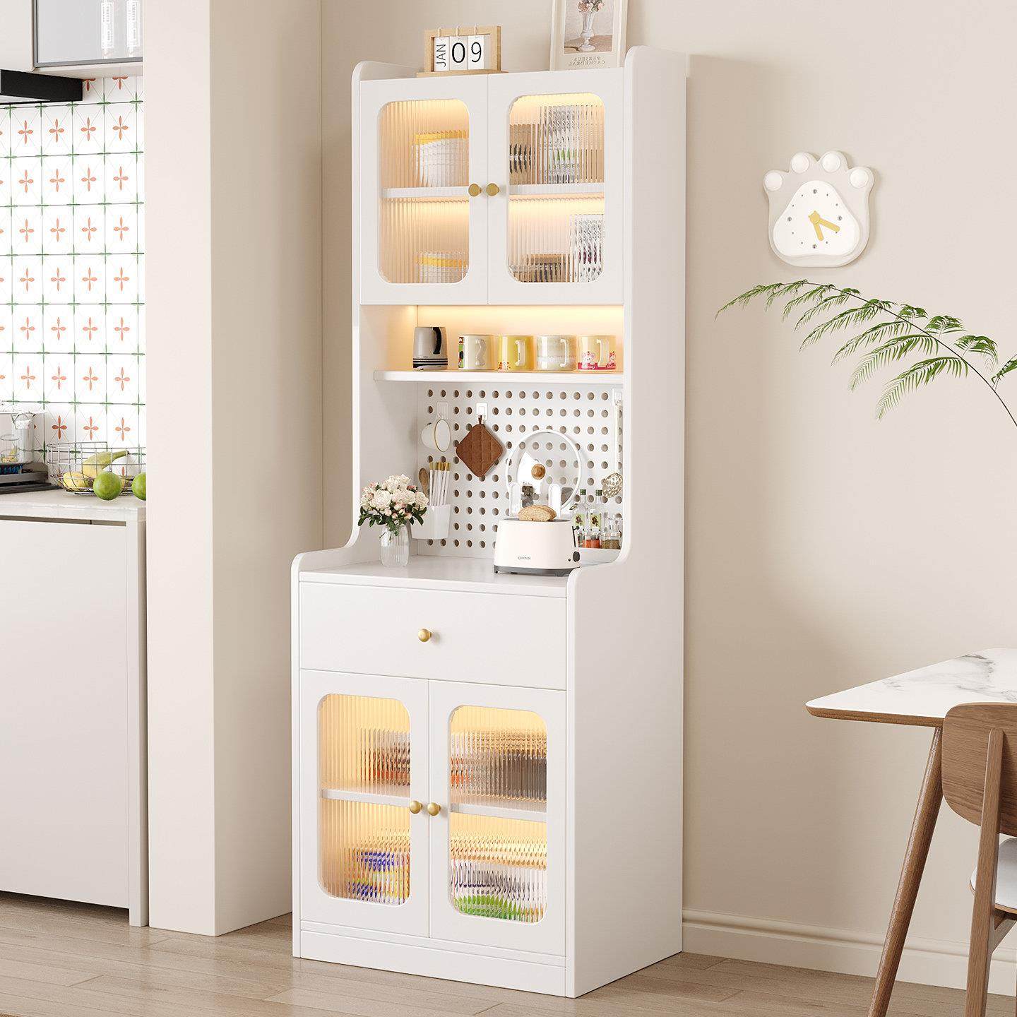 实木餐边柜客厅靠墙一体边柜收纳柜厨房窄边洞洞板柜子置物柜高柜,住宅家具,餐边柜,淘宝优惠券,粉丝福利购,淘宝优惠卷