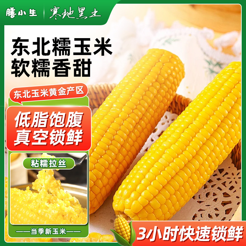 东北黄糯玉米软糯香甜粘黏黄糯玉米整箱10根真空包装代餐低脂玉米