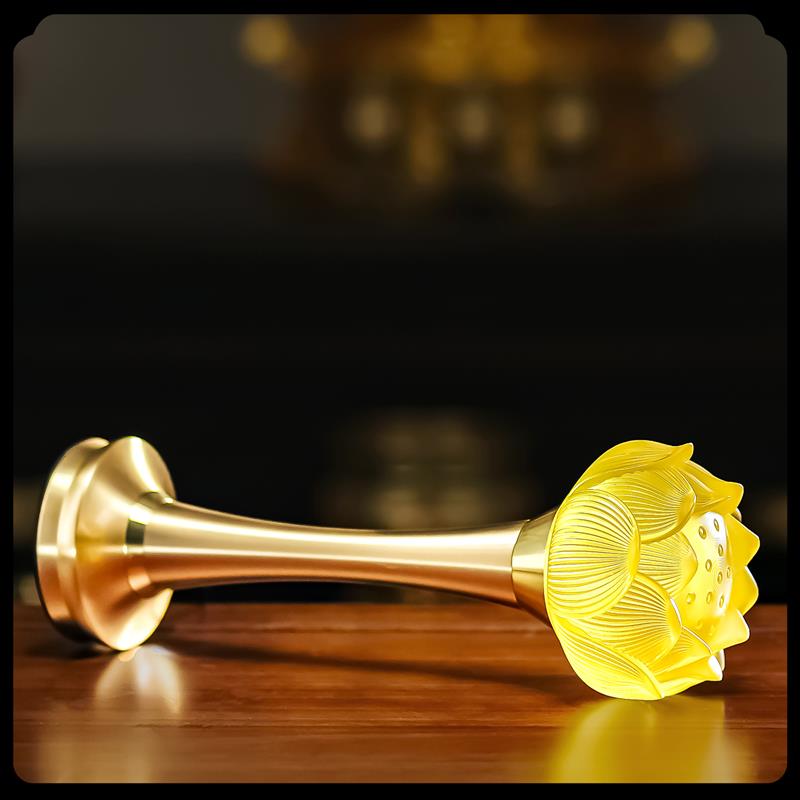 新款纯铜莲花灯佛前供灯家用供奉观音佛灯佛堂插电led长明灯神台