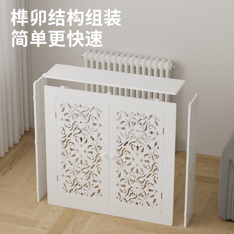 地暖分水器遮挡罩双门地暖遮挡柜定制暖气罩暖气片装饰遮挡罩