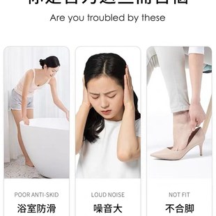 男女5 6双装 拖鞋 家用室内四季 待客人用浴室洗澡防滑厚底家居拖鞋