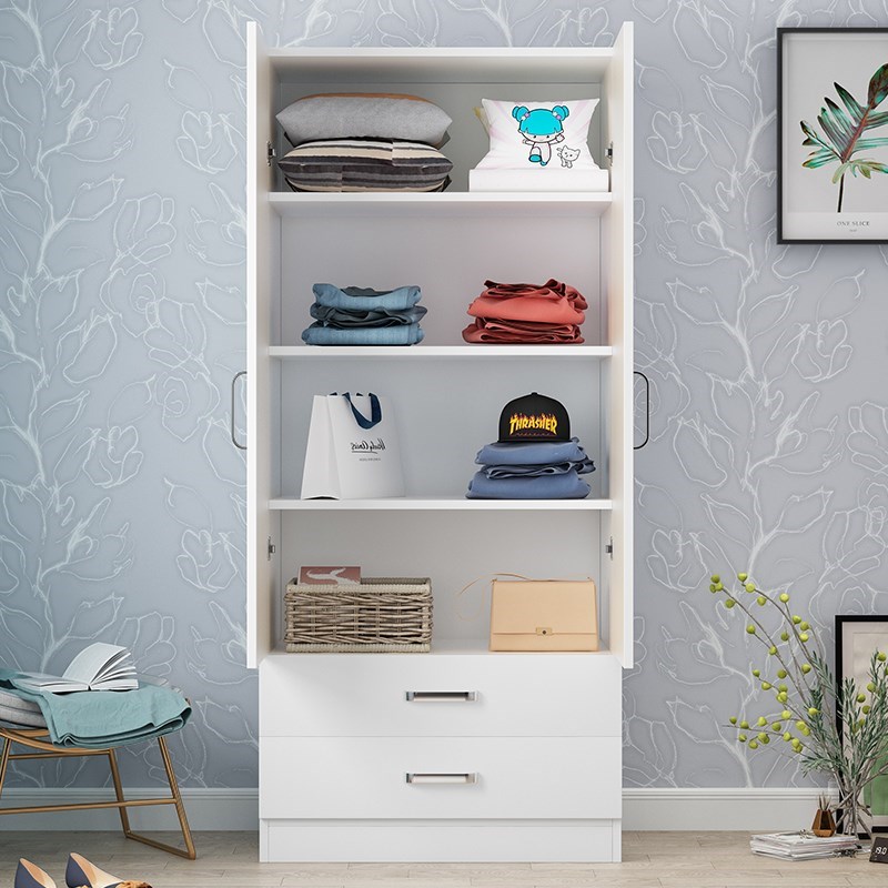 衣柜70公分宽50cm深储物柜实木色带抽屉收纳宽80长60厘米儿童衣柜