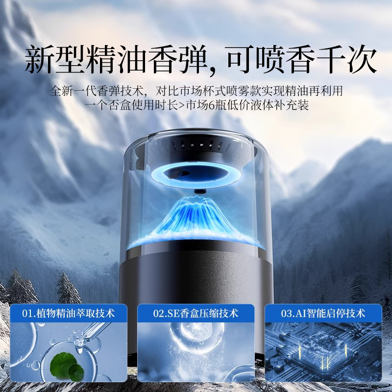 2025新款智能云雾车载香薰机