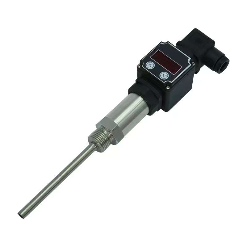 数显插入式一体化温度变送器传感测温探头Pt100热电阻4-20mA/0-5V
