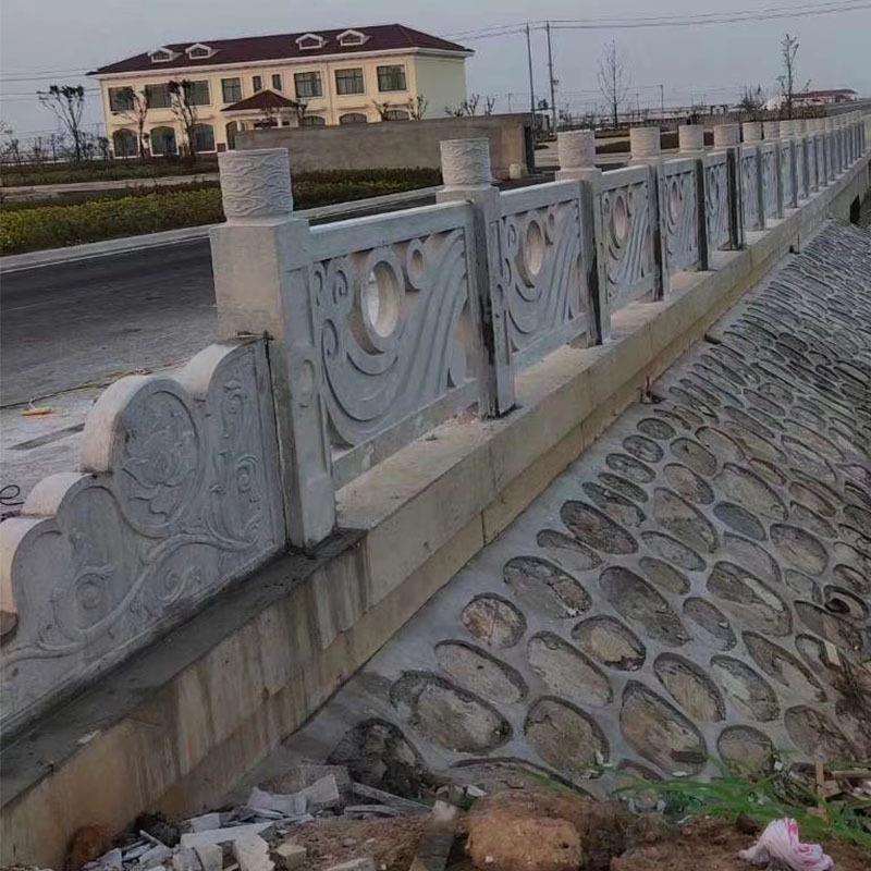 厂家直发装饰石雕栏杆 河道青石防护石雕栏杆 青石石栏杆
