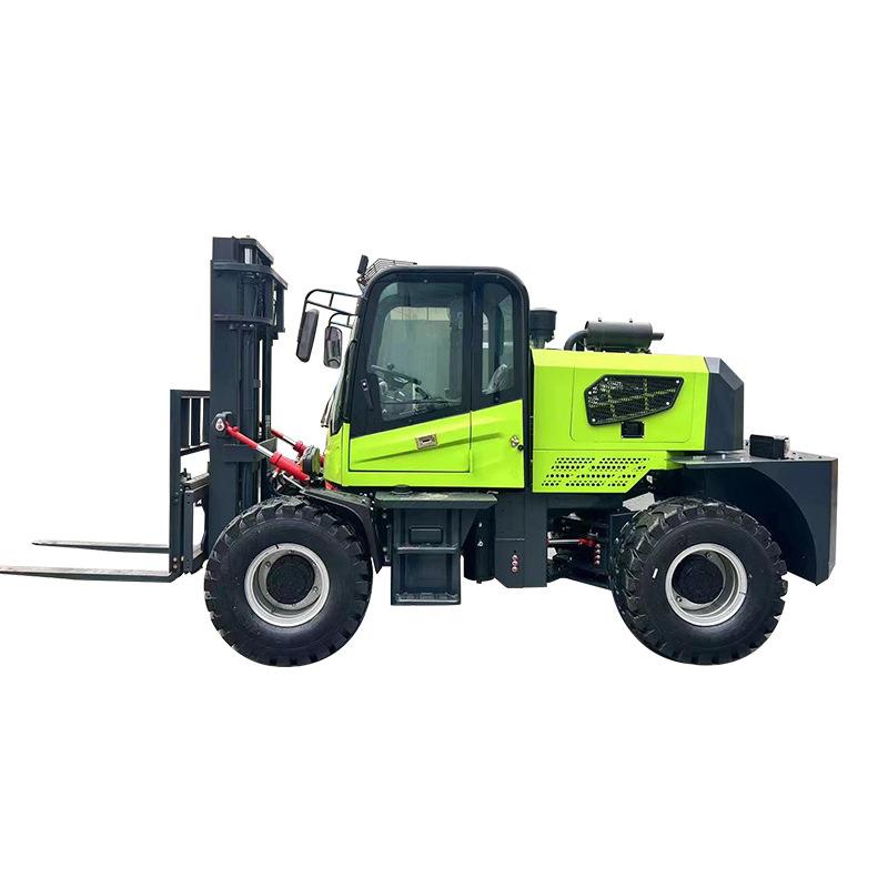 越野叉车四驱多功能一体式铰接式3吨5吨柴油装卸车全地形搬运车