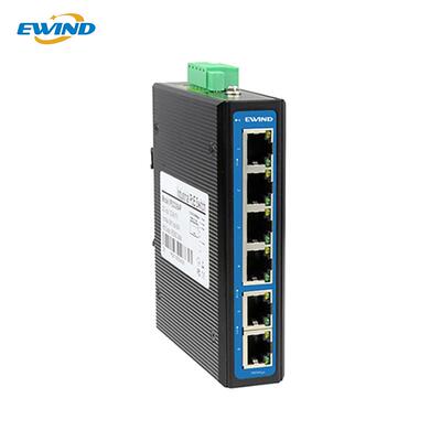 导轨式桌面式工业级poe交换机4+2千兆网口6口DC48-57V双电源冗余