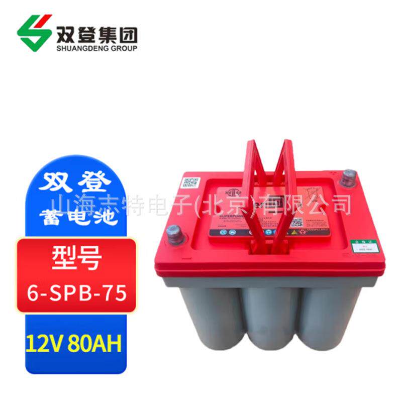 双登蓄电池非阻燃铅碳卷绕式6-SPB-100(铅)12V100AH汽车启动电瓶