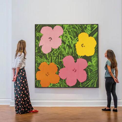安迪沃霍尔波普艺术花卉装饰画北欧客厅餐厅潮流挂画Andy warhol
