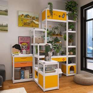 【峰阳置物架】人宠共用家具猫窝置物架家用床头柜组合猫架猫别墅