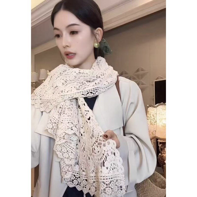 优雅新款蕾丝围巾披肩覆古开衫中国风蕾丝薄款旗袍斗篷披肩外套女
