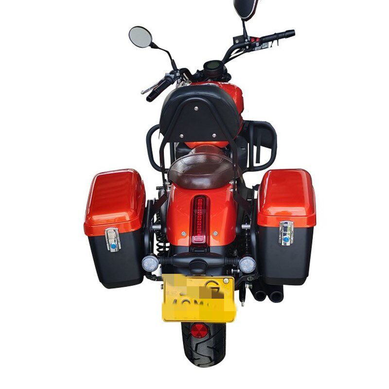 适用于钱江闪300S摩托车边箱 QJ闪500S哈雷太子车侧边挂包 后尾架
