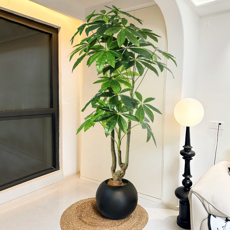仿真绿植高端轻奢发财树室内客厅装饰摆件假盆栽造景假花仿生植物
